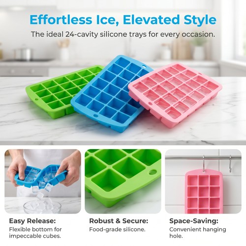 Grids silicone small - 24-grids, wax