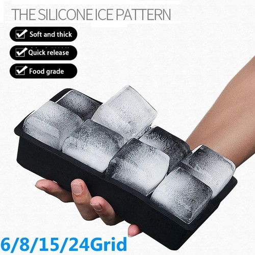 Large silicone ice cube tray - large,