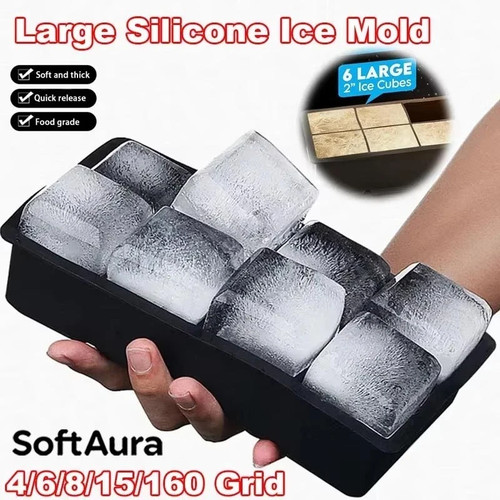 Large silicone ice cube - cube, tray