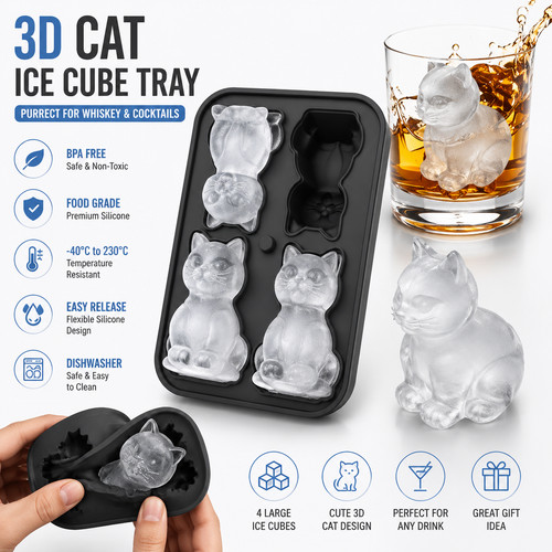 Cat ice cube tray - cat,