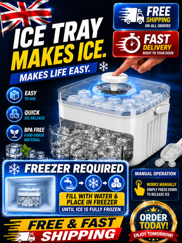 Portable ice tray with - tray,